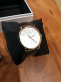  Shop Authentic Calvin Klein Posh Silver Dial Brown Leather Strap Watch for Men - K8Q316G6 - Luxxuri