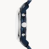  Shop Authentic Fossil Grant Chronograph Blue Dial Blue Steel Strap Watch for Men - FS5230 - Luxxuri