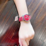  Shop Authentic Gucci G-Timeless Mother of Pearl Red Dial Red Leather Strap Watch For Women - YA1264041 - Luxxuri
