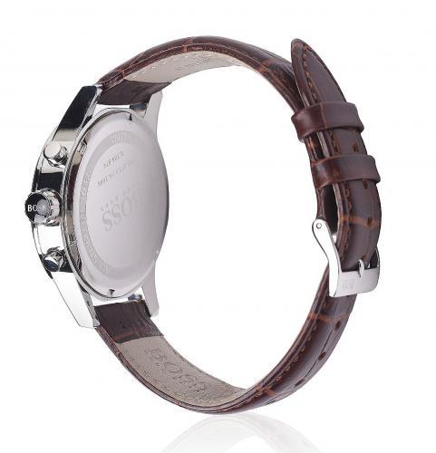  Shop Authentic Hugo Boss Jet White Dial Brown Leather Strap Watch for Men - 1513280 - Luxxuri