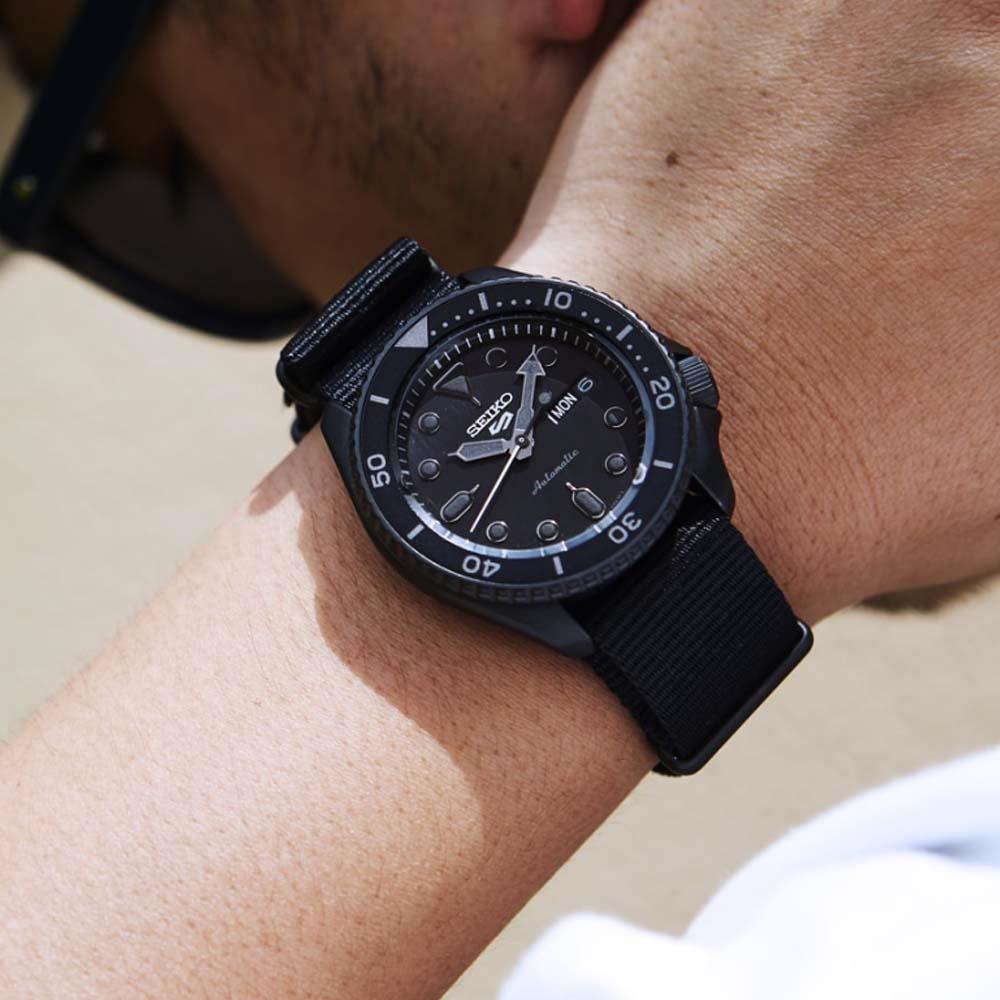  Shop Authentic Seiko 5 Sports Automatic Black Dial Black NATO Strap Watch For Men - SRPD79K1 - Luxxuri