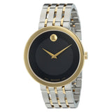  Shop Authentic Movado Museum Esperanza Black Dial Two Tone Steel Strap Watch For Men - 0607058 - Luxxuri
