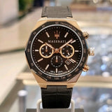  Shop Authentic Maserati Stile Black Matte Dial Black Leather Strap Watch For Men - R8871642001 - Luxxuri