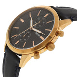  Shop Authentic Fossil Townsman Chronograph Blue Dial Blue Leather Strap Watch for Men - FS5436 - Luxxuri