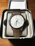  Shop Authentic Fossil Minimalist Off White Dial Brown Leather Strap Watch for Men - FS5306 - Luxxuri