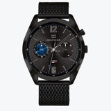  Shop Authentic Tommy Hilfiger Deacon Analog Black Dial Black Mesh Bracelet Watch for Men - 1791547 - Luxxuri