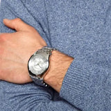  Shop Authentic Emporio Armani Velente Chronograph Quartz Silver Dial Silver Steel Strap Watch For Men - AR1702 - Luxxuri