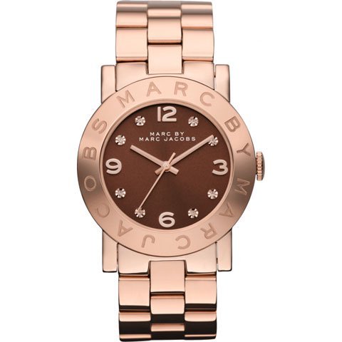 Marc Jacobs Amy Purple Rose Gold Steel Strap Watch for Women - MBM8616