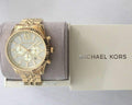  Shop Authentic Michael Kors Lexington Chronograph Gold Dial Gold Steel Strap Watch For Men - MK8579 - Luxxuri