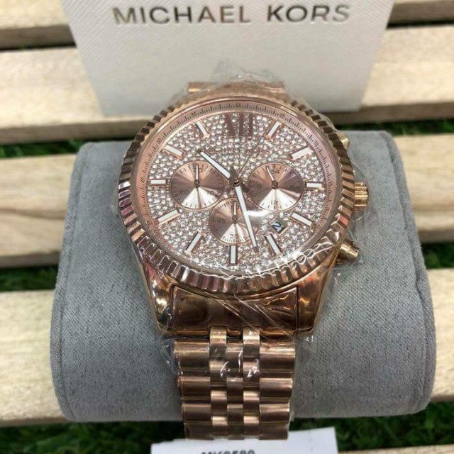  Shop Authentic Michael Kors Lexington Rose Gold Dial Rose Gold Stainless Steel Strap Watch for Men - MK8580 - Luxxuri