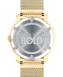  Shop Authentic Movado Bold Diamonds Gold Dial Gold Mesh Bracelet Watch For Men - 3600460 - Luxxuri