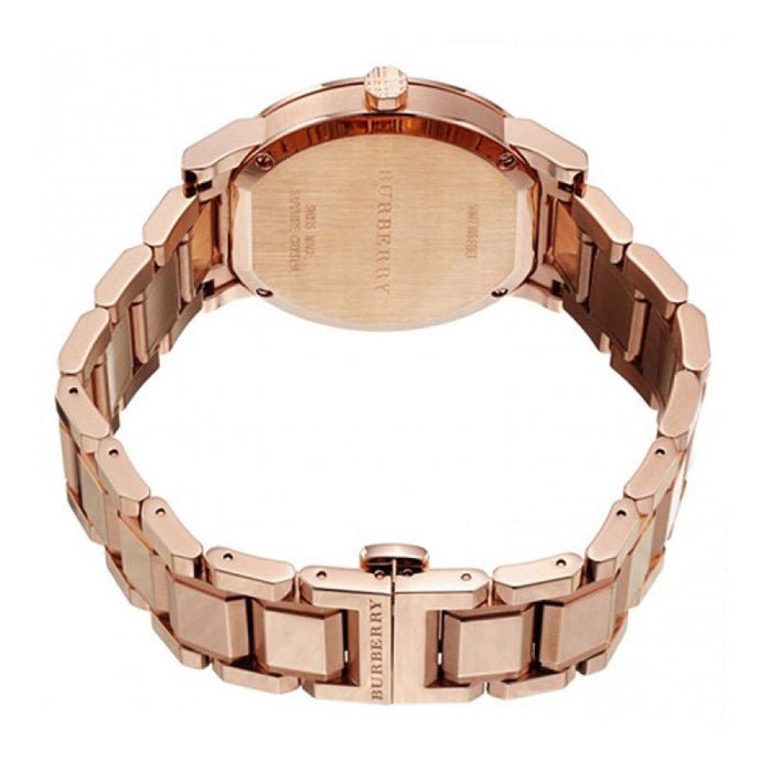  Shop Authentic Burberry The City White Dial Rose Gold Steel Strap Watch for Women - BU9204 - Luxxuri