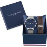  Shop Authentic Tommy Hilfiger Oliver Quartz Blue Dial Silver Mesh Bracelet Watch for Men - 1791302 - Luxxuri