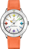  Shop Authentic Breitling Superocean Heritage '57 Pastel Paradise White Dial Orange Leather Watch for Women - A10340A11A1X1 - Luxxuri