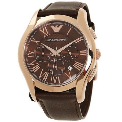  Shop Authentic Emporio Armani Chronograph Brown Dial Brown Leather Strap Watch For Men - AR1701 - Luxxuri
