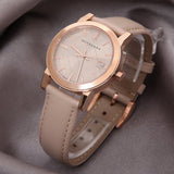  Shop Authentic Burberry The City Beige Dial Beige Leather Strap Watch for Women - BU9109 - Luxxuri