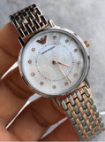  Shop Authentic Emporio Armani Mother of Pearl Dial Two Tone Stainless Steel Watch For Women - AR11094 - Luxxuri