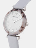  Shop Authentic Emporio Armani White Dial Light Blue Leather Strap Watch For Women - AR11002 - Luxxuri