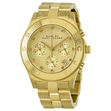  Shop Authentic Marc Jacobs Blade Chronograph Gold Dial Gold Steel Strap Watch for Women - MBM3101 - Luxxuri