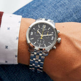  Shop Authentic Tissot PRC 200 Chronograph Black Dial Silver Steel Strap Watch For Men - T055.417.11.057.00 - Luxxuri