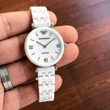  Shop Authentic Emporio Armani Ceramica Mother of Pearl Dial White Ceramic Strap Watch For Women - AR1486 - Luxxuri