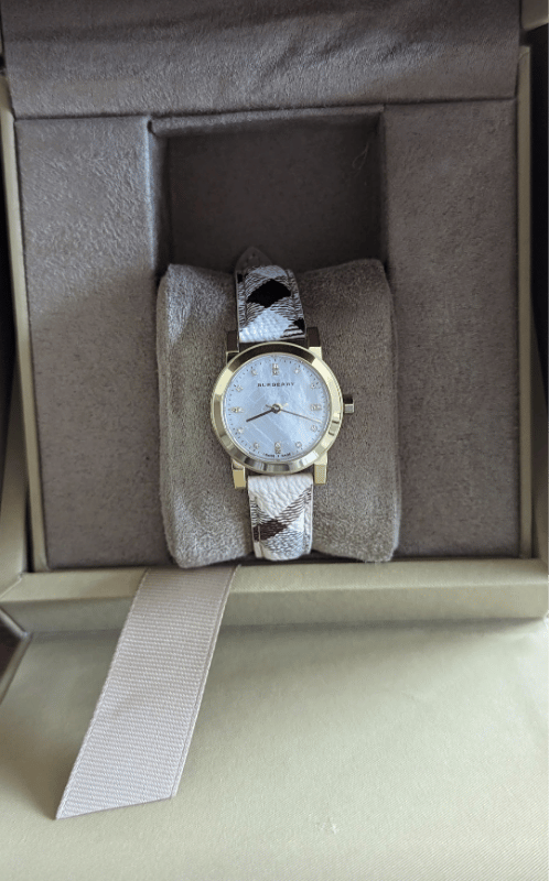  Shop Authentic Burberry The City Nova Silver Dial Brown Leather Strap Watch for Women - BU9212 - Luxxuri