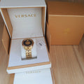  Shop Authentic Versace Shadov Quartz Gold Dial Gold Steel Strap Watch for Women - VEBM00618 - Luxxuri