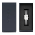  Shop Authentic Daniel Wellington Quadro Sterling White Dial Silver Mesh Strap Watch For Women - DW00100438 - Luxxuri