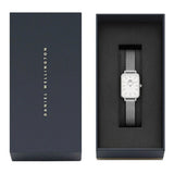  Shop Authentic Daniel Wellington Quadro Sterling White Dial Silver Mesh Strap Watch For Women - DW00100438 - Luxxuri