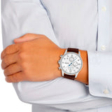  Shop Authentic Hugo Boss Navigator White Dial Brown Leather Strap Watch for Men - 1513495 - Luxxuri