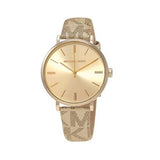  Shop Authentic Michael Kors Addyson Quartz Gold Dial Gold Leather Strap Watch for Women - MK2952 - Luxxuri