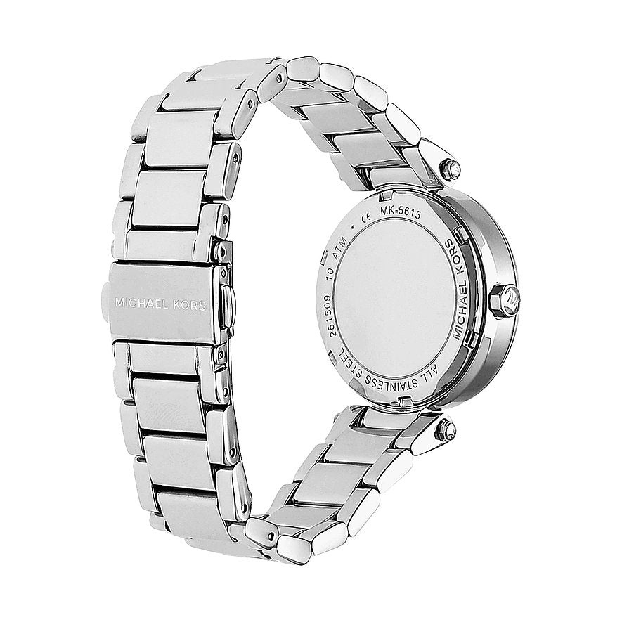  Shop Authentic Michael Kors Parker Silver Dial Silver Steel Strap Watch for Women - MK5615 - Luxxuri