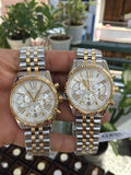 Shop Authentic Michael Kors Lexington Silver Dial Two Tone Steel Strap Watch for Women - MK5955 - Luxxuri
