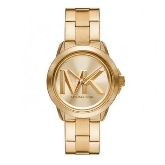  Shop Authentic Michael Kors Bryn Quartz Gold Dial Gold Steel Strap Watch For Women - MK7317 - Luxxuri