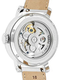  Shop Authentic Fossil Boyfriend Automatic Skeleton Silver Dial White Leather Strap Watch for Women - ME3069 - Luxxuri