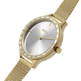  Shop Authentic Guess Chelsea Crystals Mother of Pearl White Dial Gold Mesh Bracelet Watch For Women - W0647L7 - Luxxuri