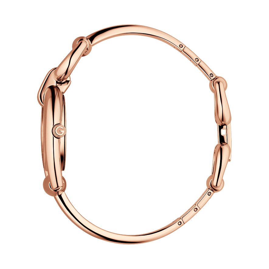  Shop Authentic Gucci Horsebit Collection Black Dial Rose Gold Steel Strap Watch For Women - YA139507 - Luxxuri