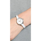  Shop Authentic Marc Jacobs Sally White Dial White Leather Strap Watch for Women - MBM1350 - Luxxuri