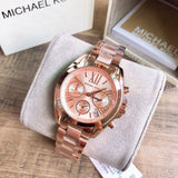  Shop Authentic Michael Kors Bradshaw Chronograph Rose Gold Dial Rose Gold Steel Strap Watch for Women - MK5799 - Luxxuri