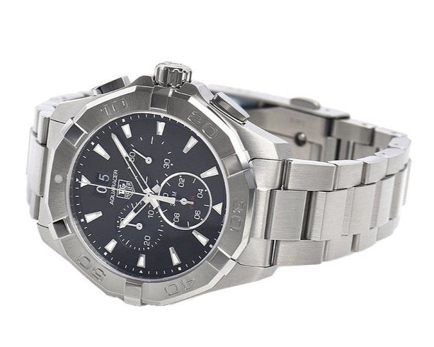  Shop Authentic Tag Heuer Aquaracer Chronograph Black Dial Silver Steel Strap Watch for Men - CAY1110.BA0927 - Luxxuri