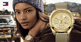 Shop Authentic Tommy Hilfiger Mia Gold Dial Gold Mesh Bracelet Watch for Women - 1781488 - Luxxuri