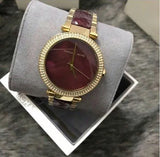  Shop Authentic Michael Kors Parker Mother of Pearl Red Dial Two Tone Steel Strap Watch for Women - MK6427 - Luxxuri