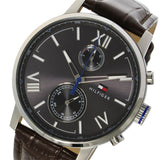  Shop Authentic Tommy Hilfiger Aiden Quartz Black Dial Brown Leather Strap Watch for Men - 1791309 - Luxxuri