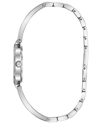  Shop Authentic Bulova Crystal Collection Mother of Pearl Dial Silver Steel Strap Watch for Women - 96L223 - Luxxuri