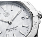  Shop Authentic Tag Heuer Aquaracer Quartz Mother of Pearl White Dial Silver Steel Strap Watch for Women - WBD1411.BA0741 - Luxxuri