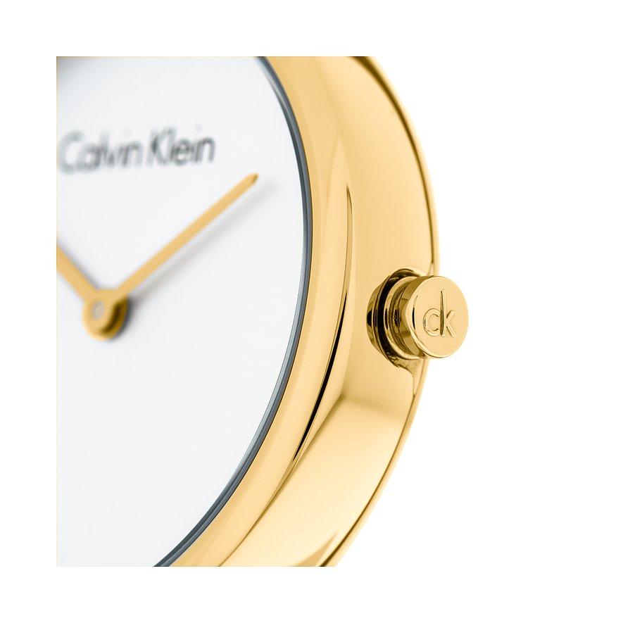  Shop Authentic Calvin Klein Authentic White Dial Rose Gold Mesh Bracelet Watch for Women - K8G23526 - Luxxuri