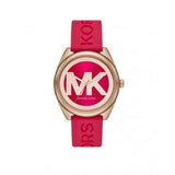  Shop Authentic Michael Kors Janelle Three Hand Red Dial Red Rubber Strap Watch For Women - MK7142 - Luxxuri
