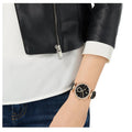  Shop Authentic Swarovski Era Journey Chronograph Black Dial Black Leather Strap Watch for Women - 5295320 - Luxxuri