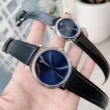  Shop Authentic Movado Museum Blue Dial Black Leather Strap Watch For Women - 2100010 - Luxxuri