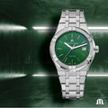  Shop Authentic Maurice Lacroix Aikon Date Quartz Green Dial Silver Steel Strap Watch for Men - AI1108-SS002-630-1 - Luxxuri